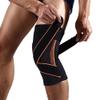 Dofover Knee Compression Sleeve with Pressure Strap 3D Weaving Pressurization Knee Brace Knee Support Professional Protective, Joint Pain Relief, Injury Recovery-Single (S, Black Orange) view 2