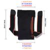 Dofover Knee Compression Sleeve with Pressure Strap 3D Weaving Pressurization Knee Brace Knee Support Professional Protective, Joint Pain Relief, Injury Recovery-Single (S, Black Orange) view 3