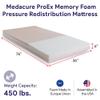 Medacure Pressure Redistribution Foam Hospital Bed Mattress - 3 Layered Visco Elastic Memory Foam - 76" x 36" x 6" - Hospital Grade Nylon Cover Included view 2