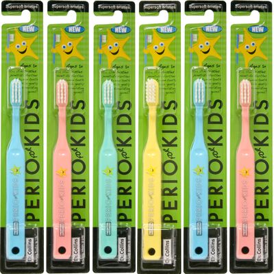 Dr. Collins Perio for Kids Toothbrush 6 Pack Assorted Colors