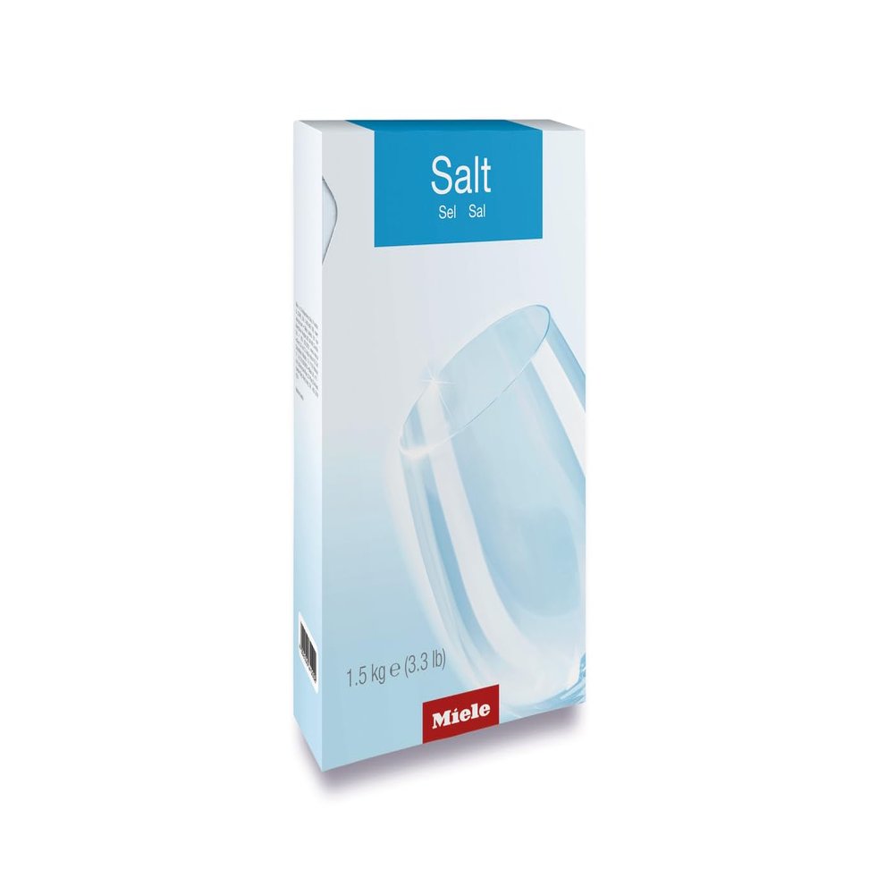 Miele Genuine Dishwasher Salt, Reactivation Salt with Extra Coarse Grains for Protecting Dishwashers and Dishes from Limescale Deposits, 3.3 lb 10248600