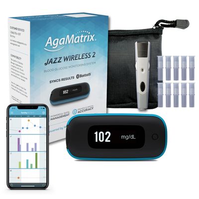 AgaMatrix Jazz Wireless 2 Blood Glucose Monitoring System