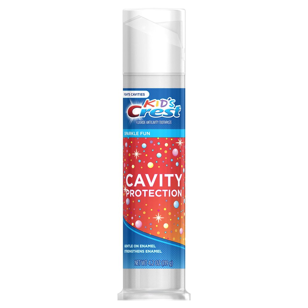 Crest Kid's Cavity Protection Toothpaste for Kids (children and toddlers 2+), Sparkle Fun Flavor, 4.2 ounces (Pack of 6)