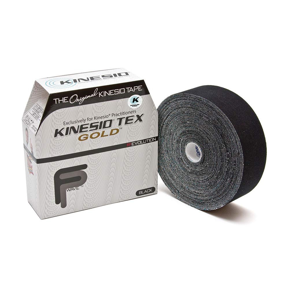 2" Kinesio Tex Gold W/R Black FP Bulk