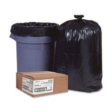 Nature Saver Trash Can Liners,Rcycld,31-33 Gal,1.65mil,33"x39",100/BX,BK, Sold as 1 Box, 100 Each per Box