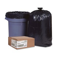 Nature Saver Trash Can Liners,Rcycld,31-33 Gal,1.65mil,33"x39",100/BX,BK, Sold as 1 Box, 100 Each per Box