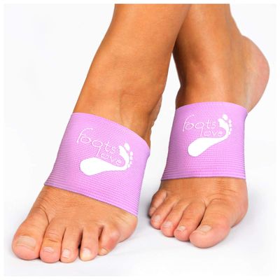 FOOTS LOVE Plantar Fasciitis Arch Support Wraps. The Original Copper Infused Foot Compression Sleeves for Heel Spurs & Fallen Arches. Women & Men Approved All Day Foot Pain Relief !