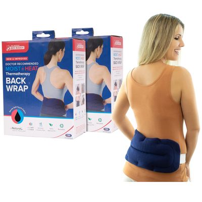 Bed Buddy Back Wrap - Microwavable Heating Pad & Cold Pack for Back, Shoulder, Neck Pain Relief - Moist Heat Therapy Wrap with Adjustable Strap, Soft-Touch Fabric, Reusable & Natural Fill