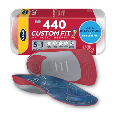 Dr. Scholls Custom Fit Orthotics 3/4 Length Arch Support Shoe Inserts - Plantar Fasciitis Relief Insoles for Men and Women, Immediate All-Day Total Lower Body Pain Relief, FSA HSA Eligible, CF440