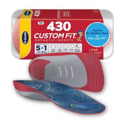 Dr. Scholls Custom Fit Orthotics 3/4 Length Arch Support Shoe Inserts - Plantar Fasciitis Relief Insoles for Men and Women, Immediate All-Day Total Lower Body Pain Relief, FSA HSA Eligible, CF430