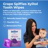 Spiffies Baby Teeth Wipes - Grape Flavor, Xylitol-Enriched Baby Gum Cleaner & Dental Wipes for Teething Relief and Teeth Cleaning - Safe for Infants & Toddlers, 20 Count (Pack of 3) view 2