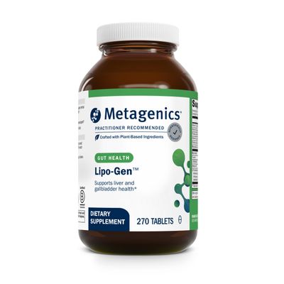 Metagenics Lipo-Gen - Lipotropic Liver & Gallbladder Support Supplement* - with Vitamin B12, Choline, Inositol & Artichoke Extract - Supports Fat Metabolism & Detoxification* - 90 Tablets