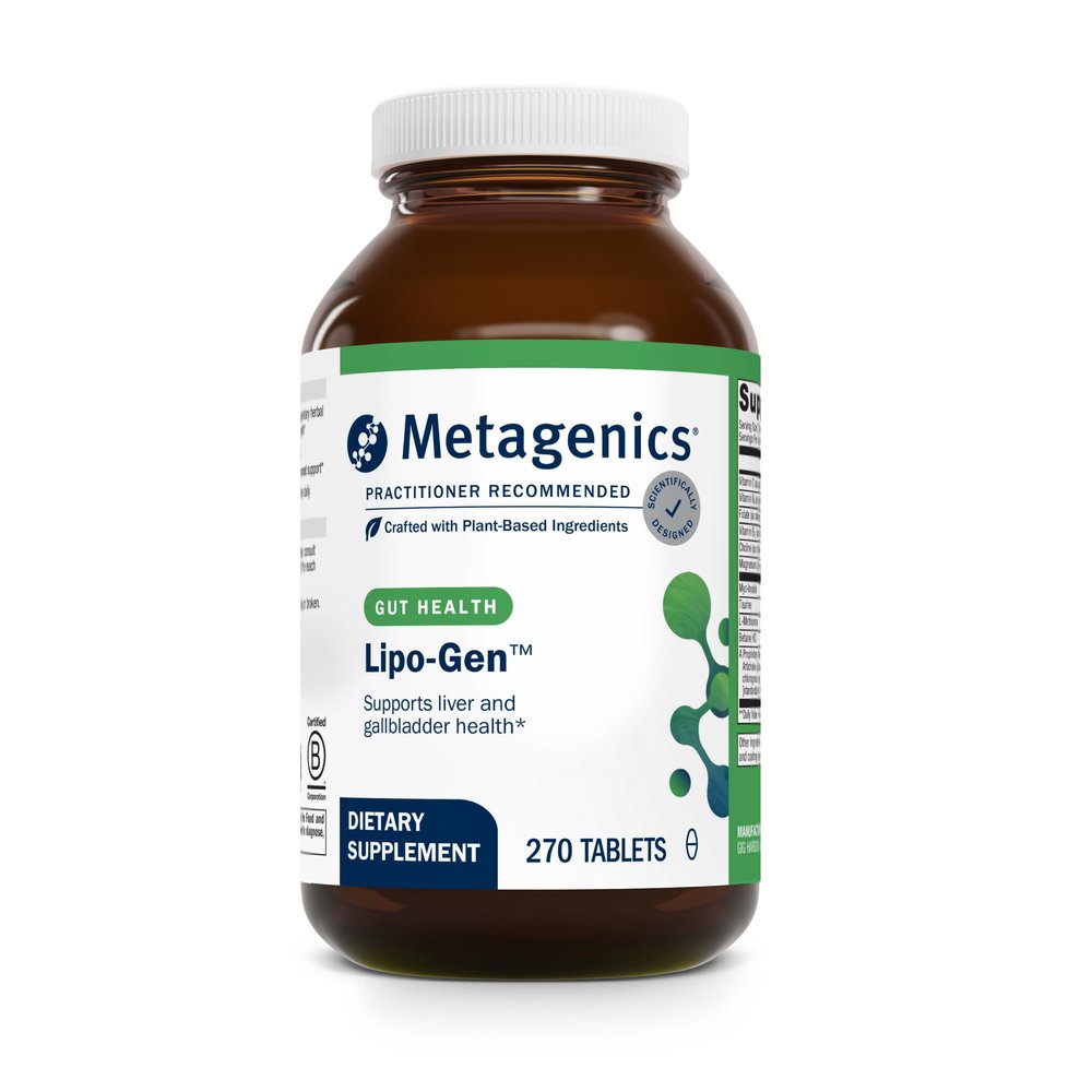 Metagenics Lipo-Gen - Lipotropic Liver & Gallbladder Support Supplement* - with Vitamin B12, Choline, Inositol & Artichoke Extract - Supports Fat Metabolism & Detoxification* - 90 Tablets