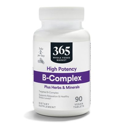 365 by Whole Foods Market, High Potency Vitamin B Complex with Herbal Support Tablets, 90 CT