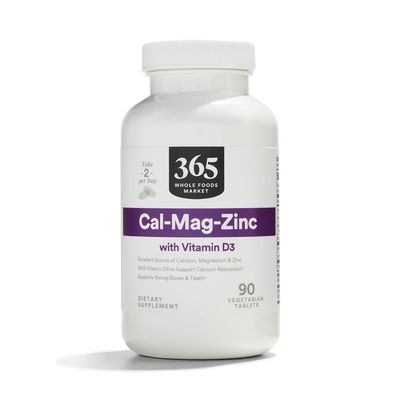 365 by Whole Foods Market, Cal-Mag-Zinc with Vitamin D3, Vegetarian, 90 Count