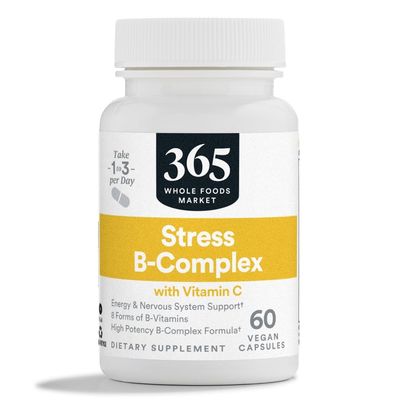 365 by Whole Foods Market, Stress B-Complex with Vitamin C, Energy & Nervous System Support, Vegan, 60 Capsules
