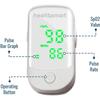 HealthSmart Pulse Oximeter for Fingertip That Displays Blood Oxygen Saturation Content, Pulse Rate and Pulse Bar with LED Display, Accurate and Reliable, Green view 4