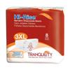 Tranquility Bariatric HI-Rise Disposable Briefs, 3X-Large, High Waistline with Peach Mat Core & Secure Kufguard Technology for Skin Integrity, Latex-Free, 34oz Capacity, 8ct Bag view 1