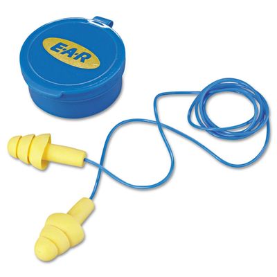 3M E-A-R UltraFit Earplugs 340-4002, Corded, Carrying Case, Pack of 50