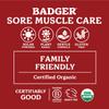 Badger Ginger Massage Oil, 100% Organic Massage Oil, w/Arnica Oil & Cayenne for Warming Soothing Deep Tissue Sore Muscle Relief, 4 fl oz Glass Bottle view 4