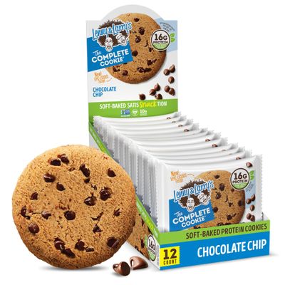 Lenny & Larry's Protein Cookie, [Chocolate Chip], Chewy Soft Baked, 16g Plant Protein, Vegan, Non-GMO, High Fiber, 4 Ounce Cookie (Pack of 12)