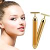 Angel Kiss Beauty Bar Energy Face Massager - 24k Golden T-Shape Pulse Electric Vibration Facial Self Skin Care Tool - Birthday Valentines Day Christmas Gifts for Her, Mom view 2