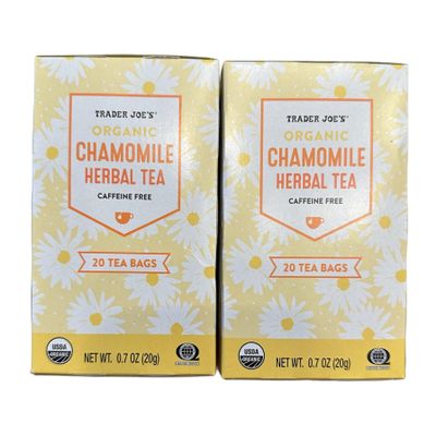 2 Boxes Trader Joe's No Caffeine Organic Chamomile Herbal Tea