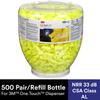 3M Ear Plugs, 500 Pair/Refill Bottle for One Touch Dispenser, E-A-Rsoft FX 391-1012, Uncorded, Disposable Foam Earplugs, Noise Reduction Rating NRR 33, Drilling, Grinding, Machining, Sawing, Welding view 2