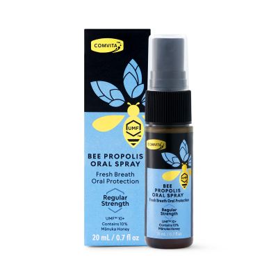 Comvita Bee Propolis Throat Spray - Natural Immune Support, Soothing Mint Flavor with New Zealand UMF 10+ Manuka Honey, Antioxidant, Dietary Supplement - 0.7 fl oz