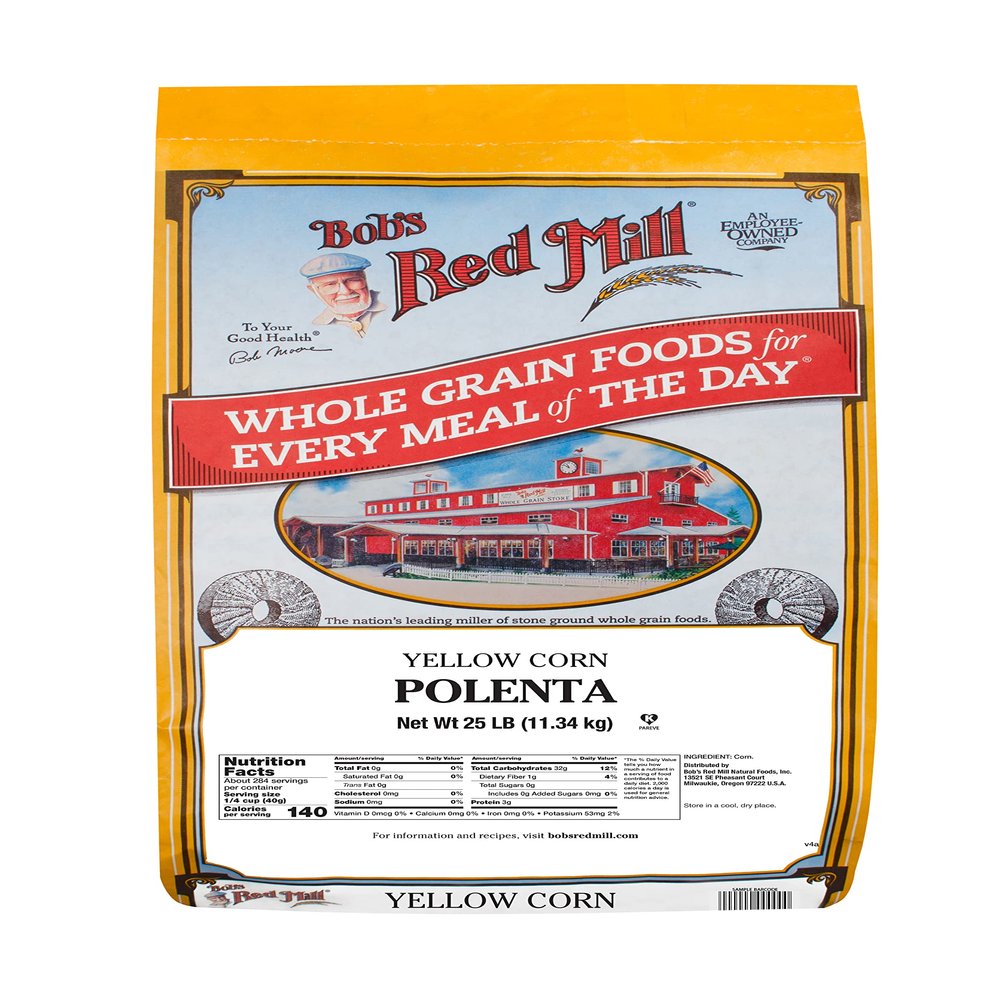 Bob's Red Mill Polenta/Corn Grits - 25 Pound (Pack of 1) - Classic Italian Polenta, Rich Creamy Porridge, Vegan