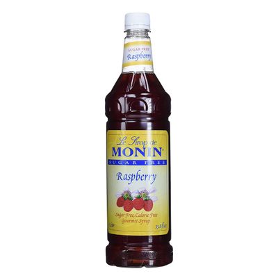 Monin - Sugar Free Raspberry Syrup, Sweet and Tart, Great for Cocktails and Lemonades, Gluten-Free, Non-GMO (1 Liter)