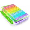AUVON iMedassist Moisture-Proof Weekly Pill Organizer 4 Times a Day, Large 7 Day Pill Box Case with Portable Design for Travel, Removable Individual Containers Hold Vitamins, Supplements, Medications view 1
