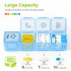 AUVON iMedassist Moisture-Proof Weekly Pill Organizer 4 Times a Day, Large 7 Day Pill Box Case with Portable Design for Travel, Removable Individual Containers Hold Vitamins, Supplements, Medications view 3