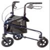 Carex 3 Wheel Walker for Seniors, Foldable, Rollator Walker with Three Wheels, Three Wheel Rolling Walker Height Adjustable for Seniors, Blue, Trio, Folding view 1