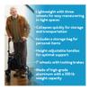 Carex 3 Wheel Walker for Seniors, Foldable, Rollator Walker with Three Wheels, Three Wheel Rolling Walker Height Adjustable for Seniors, Blue, Trio, Folding view 2