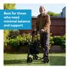 Carex 3 Wheel Walker for Seniors, Foldable, Rollator Walker with Three Wheels, Three Wheel Rolling Walker Height Adjustable for Seniors, Blue, Trio, Folding view 3