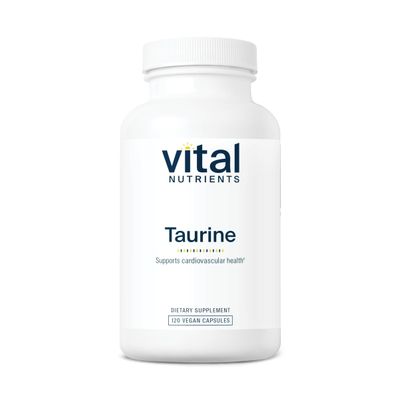 Vital Nutrients Taurine 1000mg - Vegan Amino Acid Detox Supplement - Taurine Supplement to Support Heart, Nerve, and Liver Health* - Gluten, Dairy, Soy Free - Non-GMO - 120 Capsules