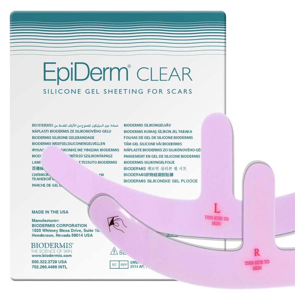 Epi-Derm Mastopexy Anchor Shape Clear Silicone Tape Tailored for Breast Reduction Recovery - Anchor Design for Precise Fit - Helps Smooth & Fade Scars - Premium-Grade Silicone, Reusable & Washable