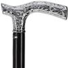 Royal RC Canes Premium Chrome Brass Scroll Fritz Cane with Black Beechwood Shaft, Walking Cane for Men and Women view 2