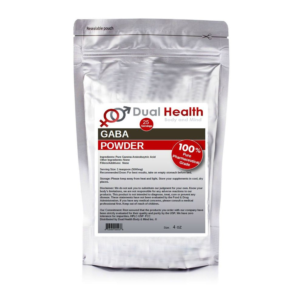 Pure GABA (4 oz) Gamma Aminobutyric Acid Powder Bulk Supplements