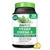 Zenwise Health Vegan Omega 3 Supplement - Burpless Omega 3 Supplement with DHA, EPA & DPA Fatty Acids for Immune Health - Fish Oil Alternative from Sustainably Sourced Marine Algae Oil - 120 Softgels view 1