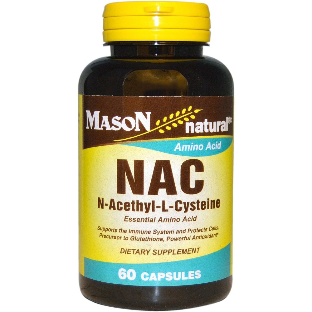 Mason Natural NAC, N-Acethyl-L-Cysteine Capsules - 60 Capsules, Pack of 3