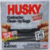 Husky HK42WC022B Heavy Duty Contractor Clean-Up Bag, Poly, Black, 42 gal, 4' L x 2' 9 in W x 2 Mil T view 1