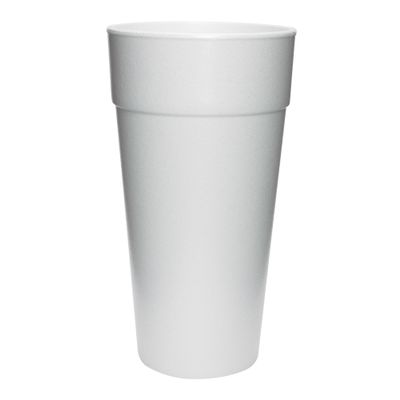 DART 24J16 Drink Foam Cups, Hot/Cold, 24oz, White, 25 Per Bag (Case of 20 Bags) (DCC24J16)