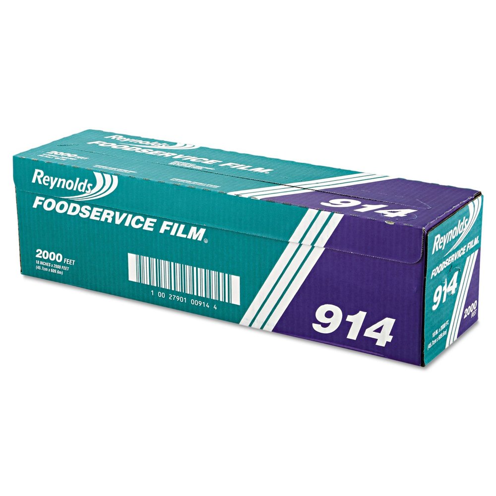18" x 2000' Wrap PVC Film Roll with Cutter Box