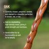Brazos Handcrafted Wood Walking Stick, Twisted Oak, Ergonomic Style Handle, for Men & Women, Made in The USA, Red, 58" view 3