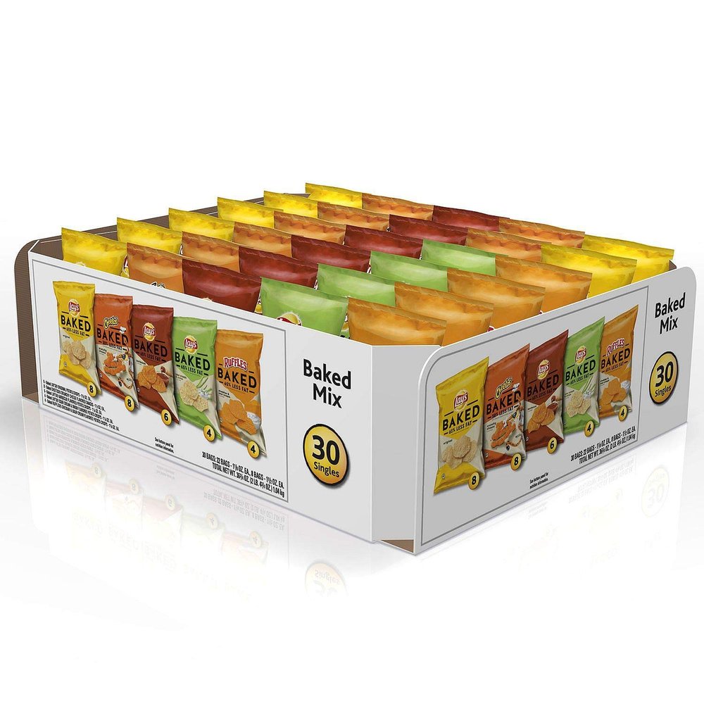Lays Oven Baked Potato Chips Variety Pack, 30Count