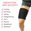 Adjustable Thigh Brace Support, Quadriceps Support and Thigh Wraps for Men and Women. Unisex Breathable Neoprene Non-Slip Hamstring Compression Sleeve view 2