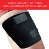 Adjustable Thigh Brace Support, Quadriceps Support and Thigh Wraps for Men and Women. Unisex Breathable Neoprene Non-Slip Hamstring Compression Sleeve view 3