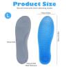 1Pair Blue Silicone Gel Reusable Honeycomb Full Length Non Slip Comfort Sports Insole Air Cushion Damping Shoe Pad Cushion Shoe Inserts for Men Women (Large) view 2